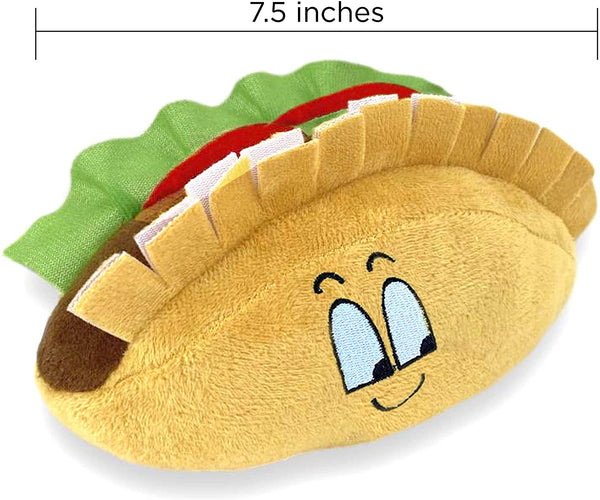 Tonbo Taco Tuesday Combo Crinkle Plush Dog Toy, 3 Count