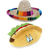 Dog Sombrero and Taco Plush Toy Pack