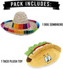 Dog Sombrero and Taco Plush Toy Pack